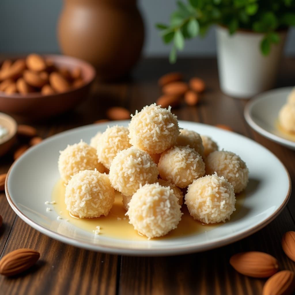 Bolitas de Coco y Almendra: Postre Sin Horno y Sin Azúcar con Toque Exótico