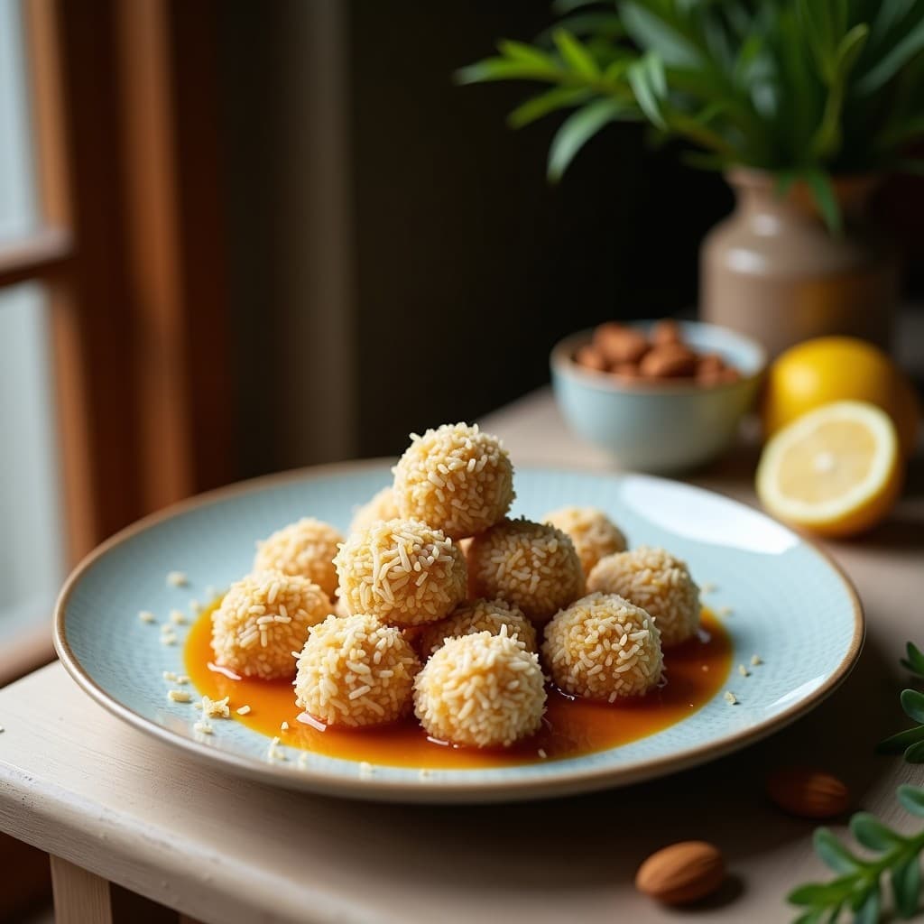 Bolitas de Coco y Lemongrass con Almendras: Snack Antiinflamatorio Sin Cocción