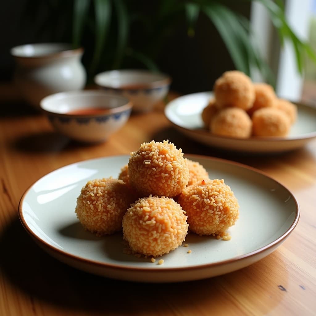 Bolitas de Coco Rallado y Semillas de Sésamo: Snack Indio Sin Horno y Sin Azúcar