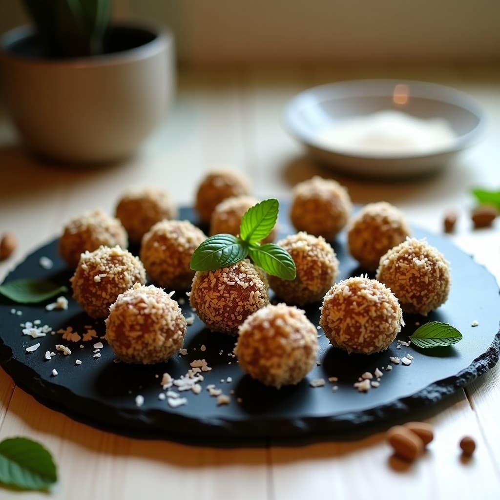Bolitas de Dátil y Nuez con Esencia de Cardamomo: Energético Sin Horno y Vegano