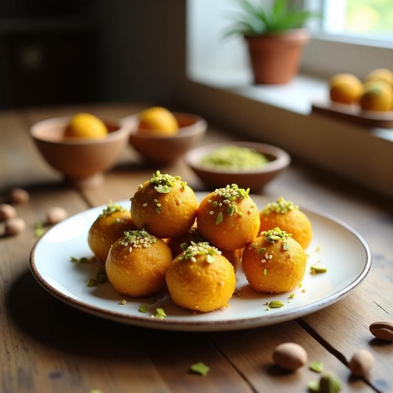 Bolitas de Dátil y Pistacho con Cúrcuma: Snack Energético Sin Horno
