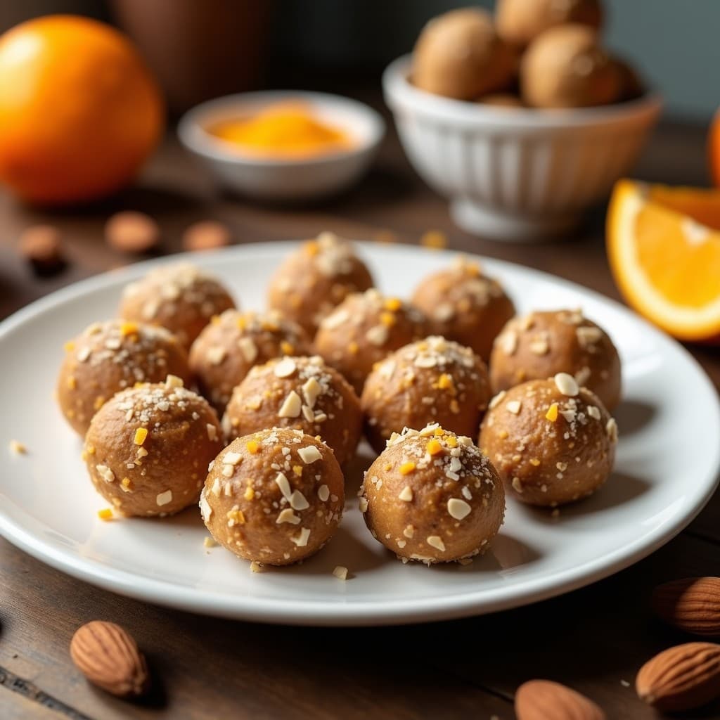 Bolitas de Dátiles y Almendra con Esencia de Naranja: Energéticas Veganas Sin Horno