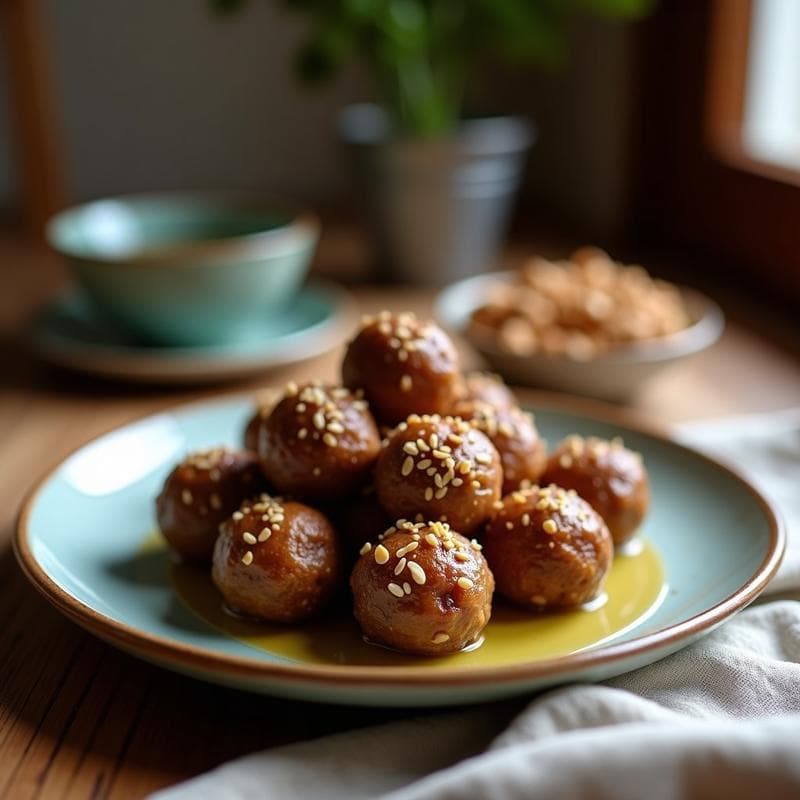 Bolitas de Dátiles, Almendras y Aceite de Oliva: Snack Energético Mediterráneo Sin Horno