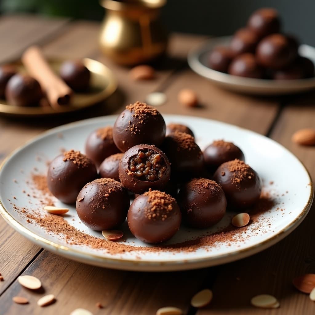 Bolitas de Dátiles y Almendras con Cobertura de Cacao: Snack Egipcio Sin Azúcar
