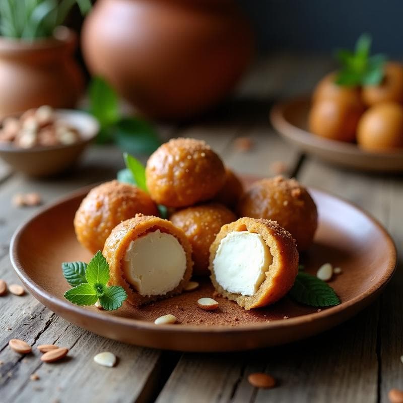 Bolitas de Dátiles y Almendras Rellenas de Queso de Cabaña: Snack Argentino Keto Sin Azúcar