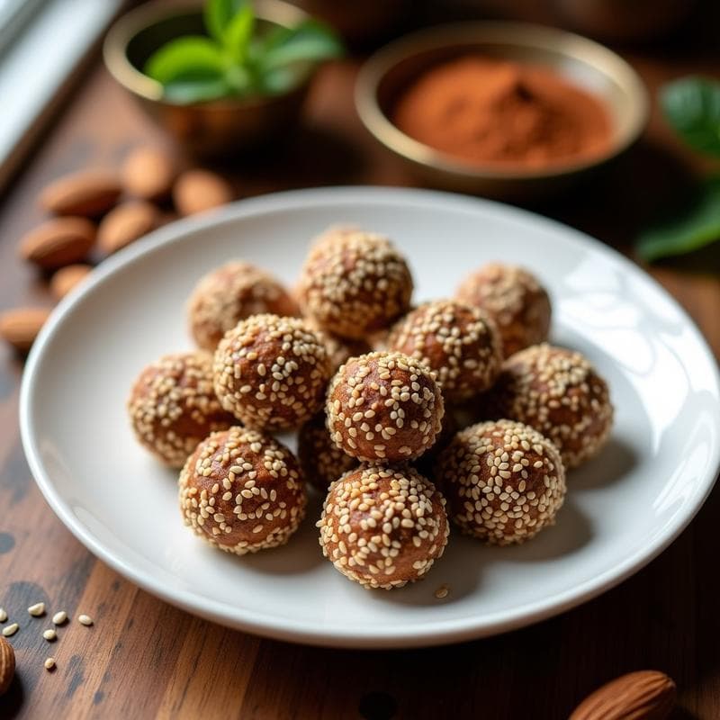 Bolitas de Dátiles y Almendras con Especias Ras el Hanout: Postre Marroquí Sin Azúcar