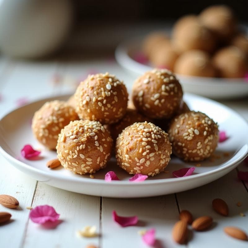 Bolitas de Dátiles y Almendras con Esencia de Rosa: Dulce Árabe Sin Azúcar en Thermomix