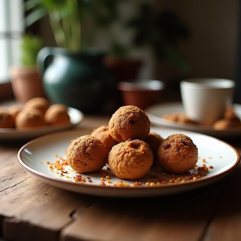 Bolitas de Dátiles y Cacao con Crujiente de Quinoa: Energía Natural Post-Entrenamiento