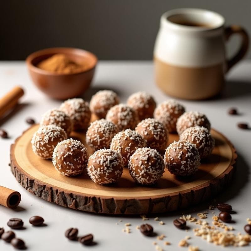 Bolitas de Dátiles y Café: Energía Natural Sin Azúcar con Toque de Canela