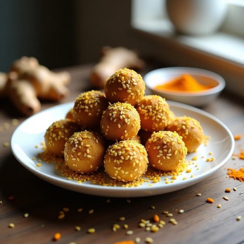 Bolitas de Dátiles, Cúrcuma y Jengibre: Snack Antiinflamatorio Keto Sin Horno