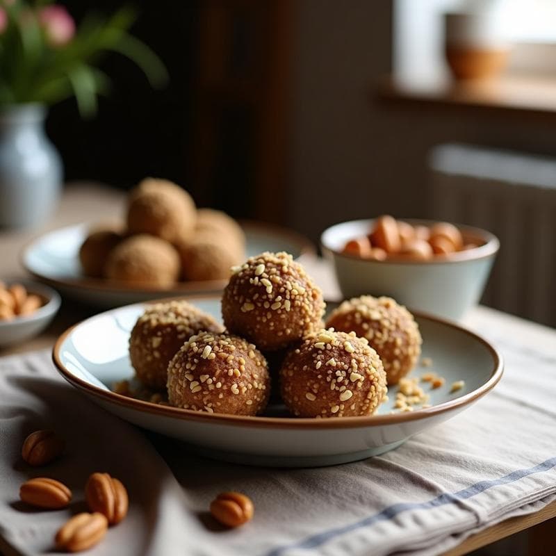 Bolitas de Dátiles y Nuez de Macadamia: Snack Energético Sin Azúcar y Crudivegano