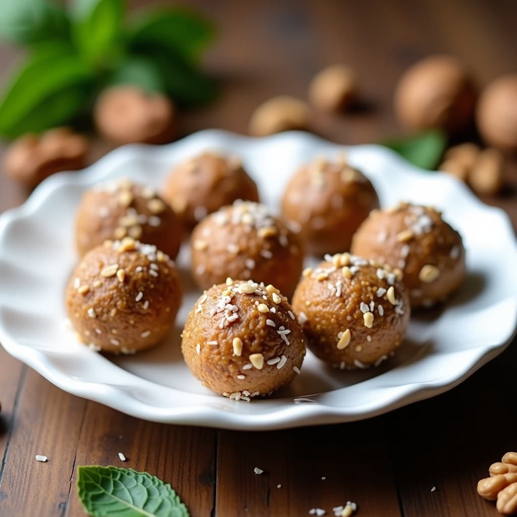 Bolitas de Dátiles y Nueces con Especias de Cardamomo: Energía Rápida Sin Horno