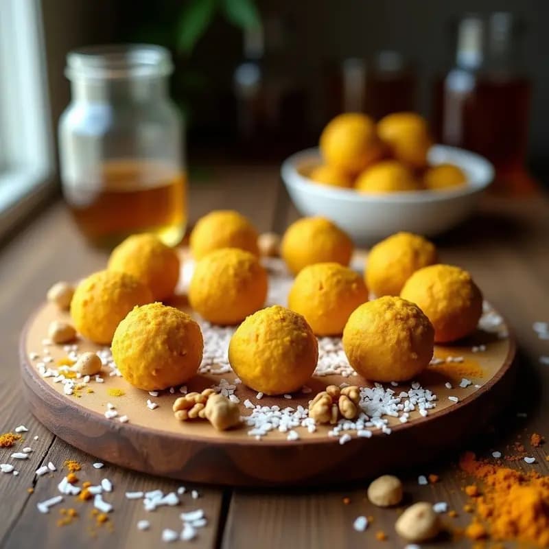 Bolitas de Dátiles y Nueces con Cúrcuma: Snack Energético Sin Azúcar para Tupper
