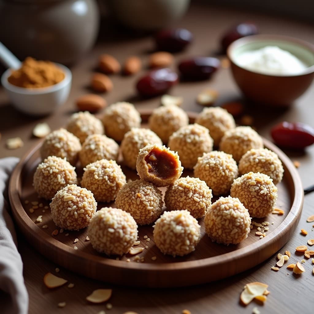 Bolitas de Dátiles y Nuez moscada: Snack Energético Raw con Toque Especiado