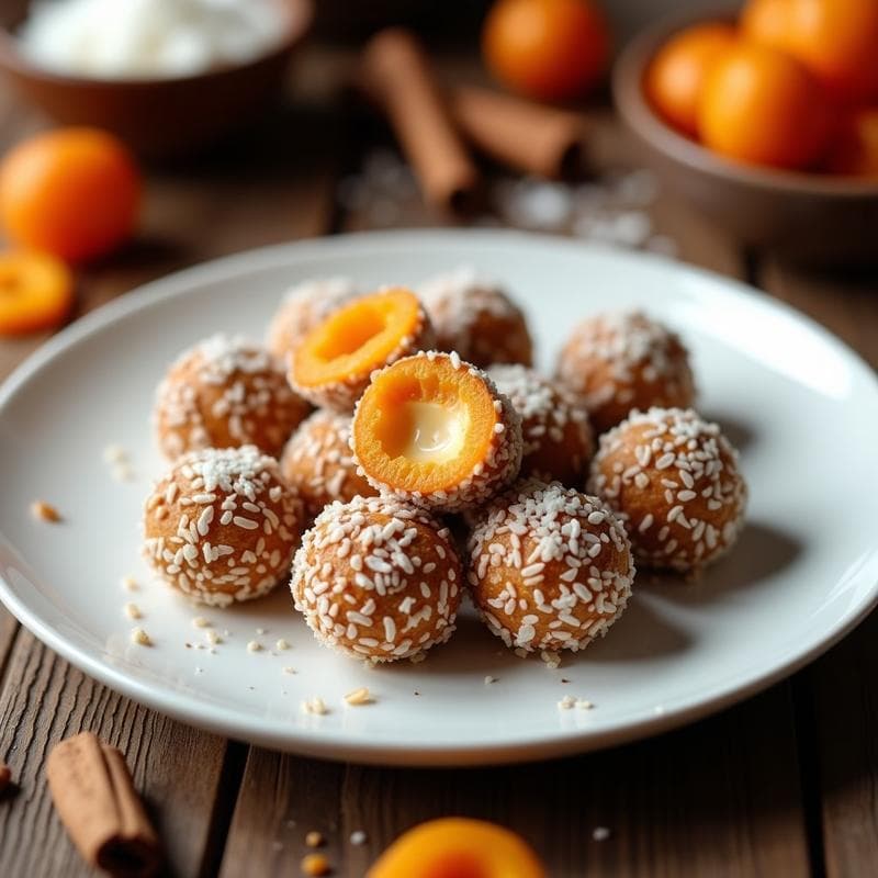 Bolitas de Dátiles y Queso de Albaricoque: Snack Crudivegano con Toque a Canela