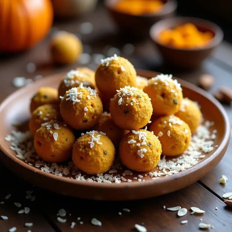 Bolitas de Dátiles y Semillas de Calabaza con Cúrcuma: Snack Antiinflamatorio Sin Azúcar
