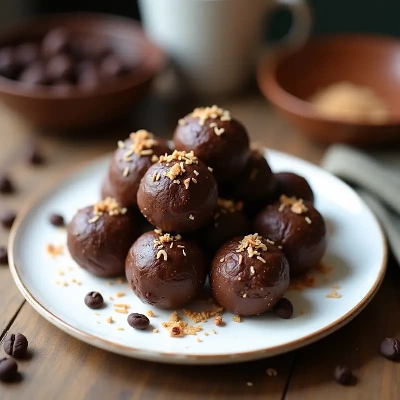 Bolitas de Dátiles y Semillas de Loto con Cacao Nibs: Snack Chino Sin Azúcar