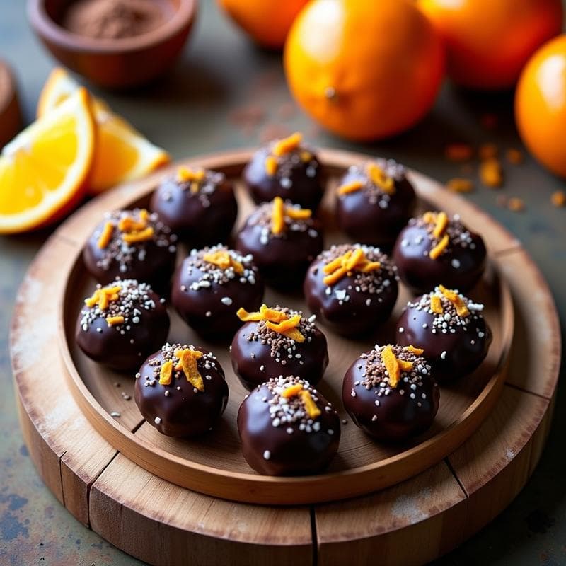 Bolitas Energéticas de Cacao y Almendras con Esencia de Naranja: Snack Keto Sin Azúcar