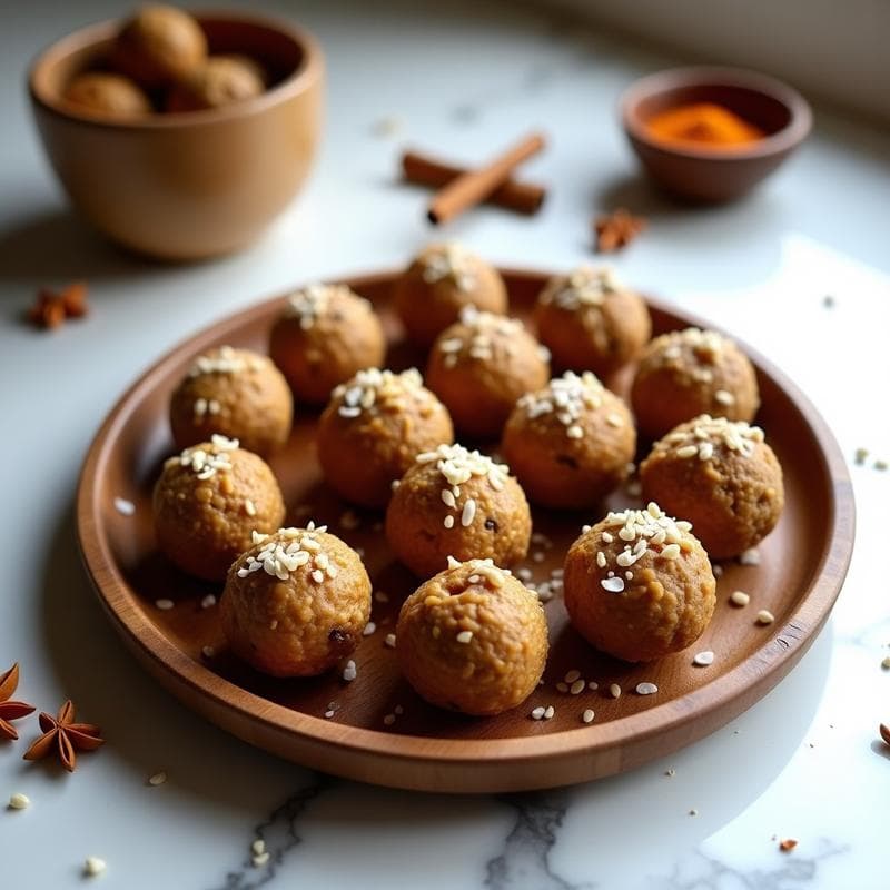 Bolitas Energéticas de Dátiles y Nueces con Especias de Chai: Snack Sin Cocción