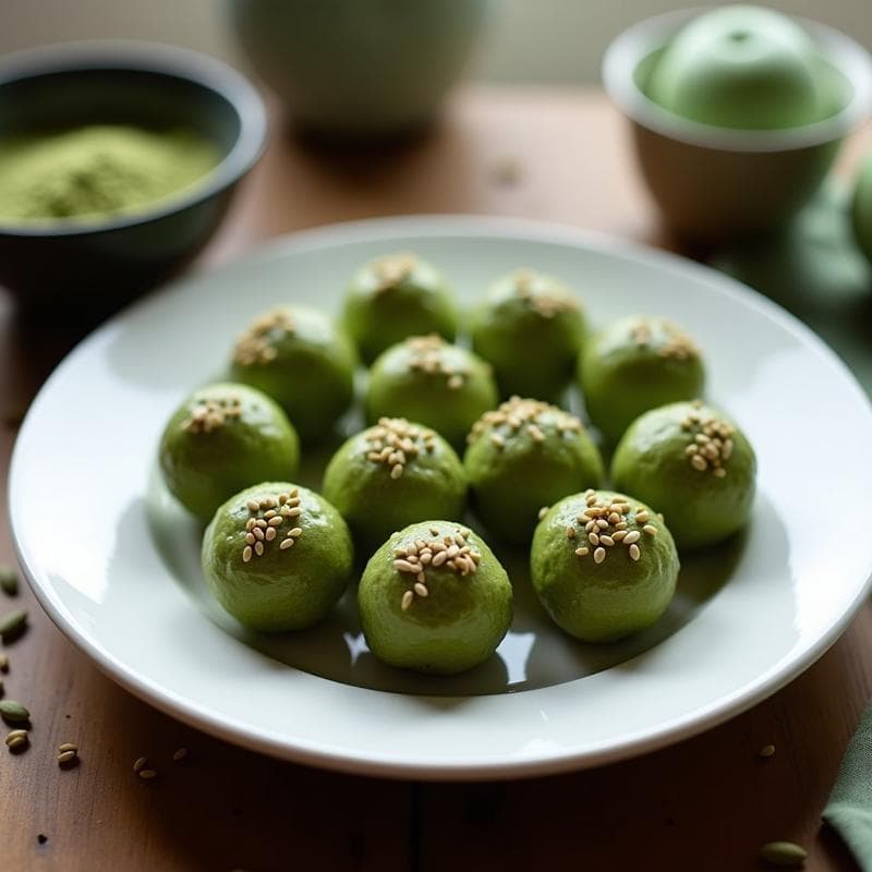 Bolitas Energéticas de Matcha y Semillas de Chía: Snack Keto Sin Horno