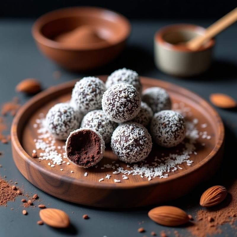 Bolitas de Energía de Cacao y Semillas de Chía: Snack Saludable Sin Horno en 5 Minutos