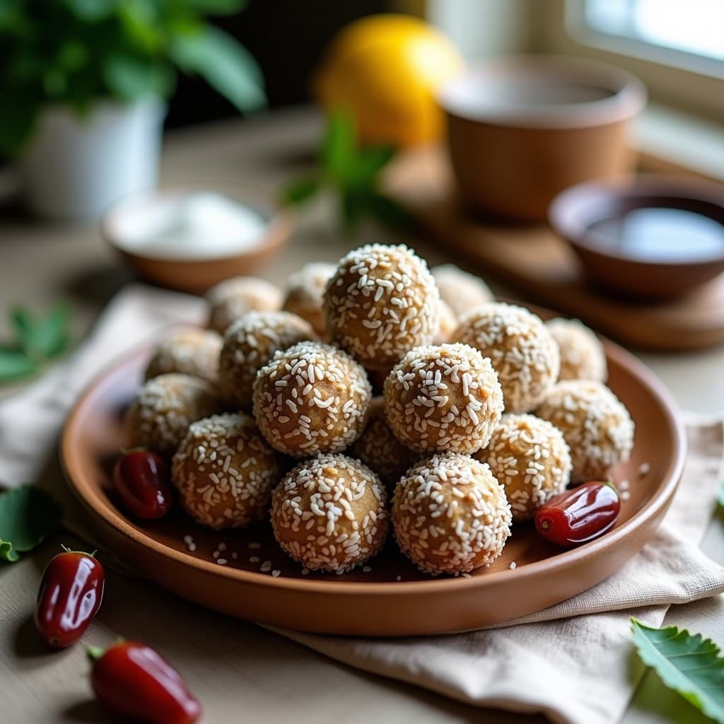 Bolitas de Energía de Dátiles y Semillas de Cáñamo: Snack Vegano Sin Cocción Alto en Omega-3