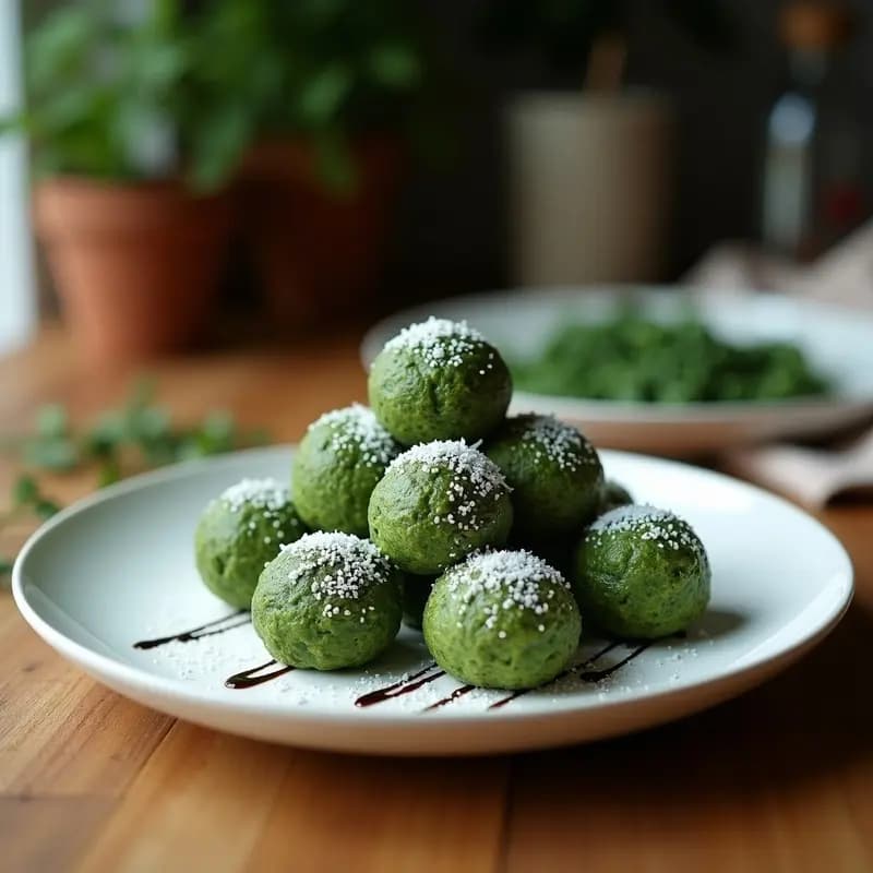 Bolitas de Energía de Alga Espirulina y Coco: Snack Verde y Nutritivo Sin Horno