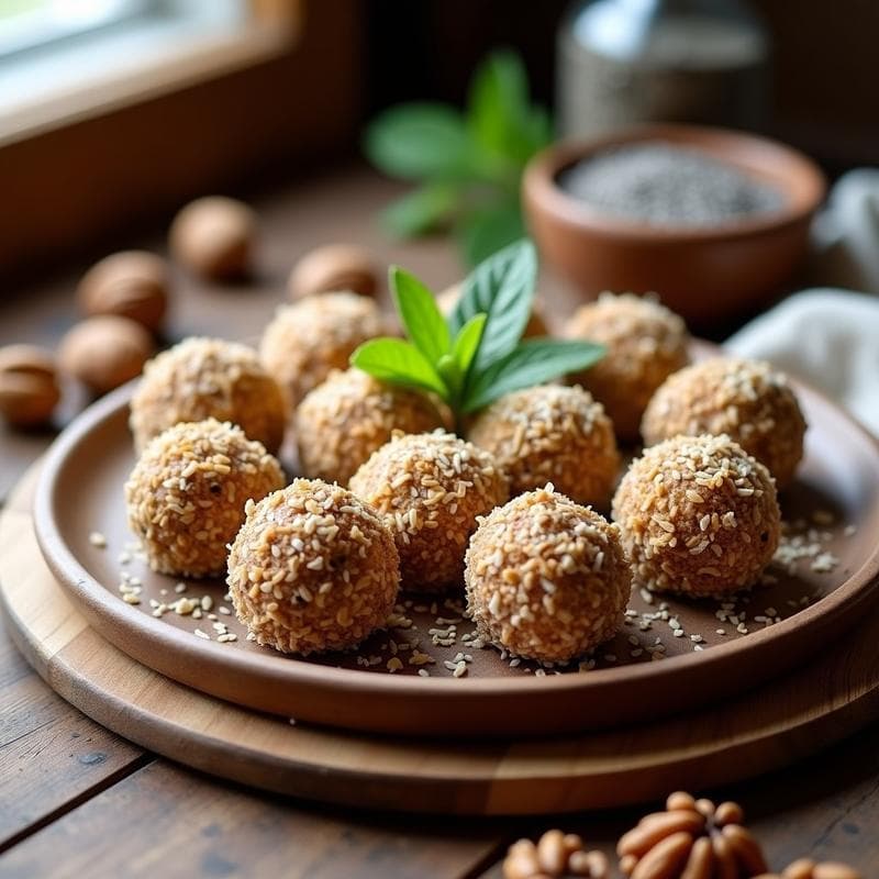Bolitas de Energía de Higos, Nueces y Semillas de Chía: Snack Natural Sin Cocción y Keto
