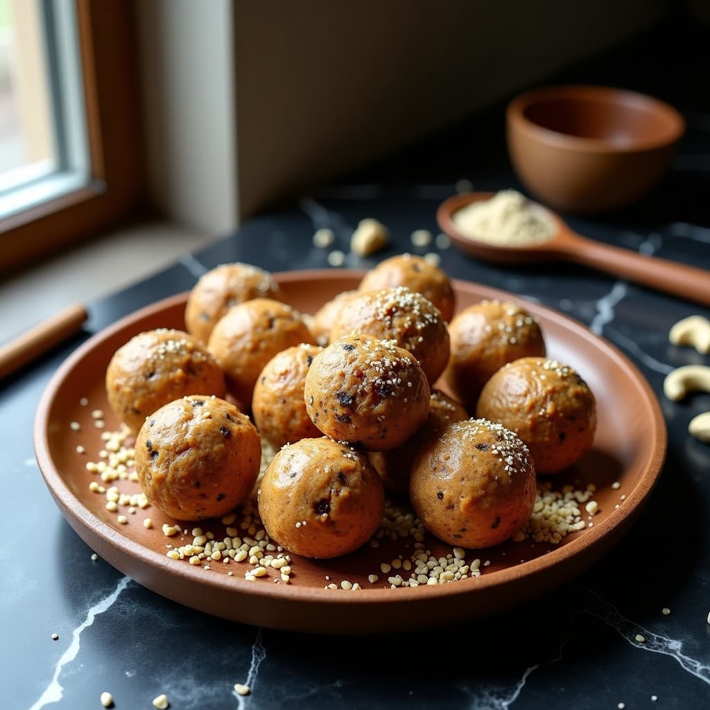 Bolitas de Energía de Maca y Anacardos: Postre Andino Sin Azúcar en 5 Minutos