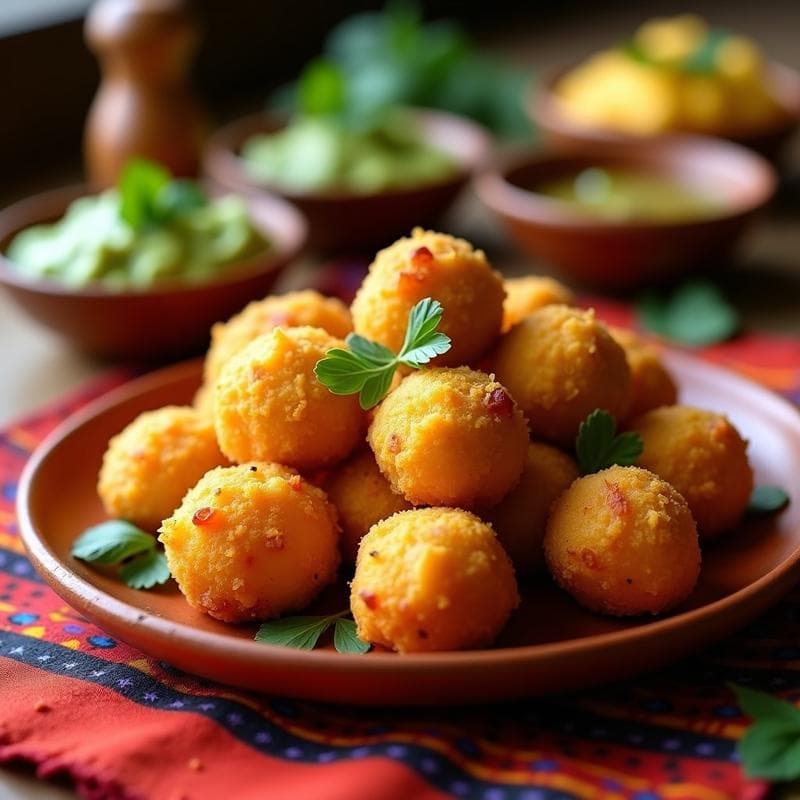Bolitas de Epazote y Queso Oaxaca: Aperitivo Mexicano en Airfryer con Toque Herbal