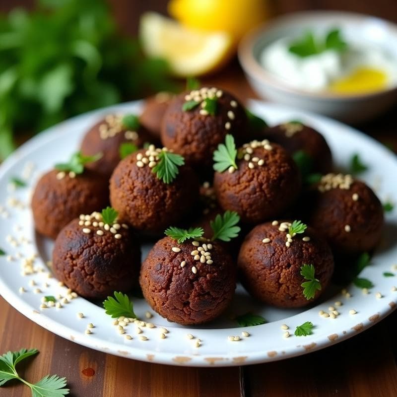 Bolitas de Falafel de Garbanzo Negro: Aperitivo Crunchy en Airfryer Sin Harina