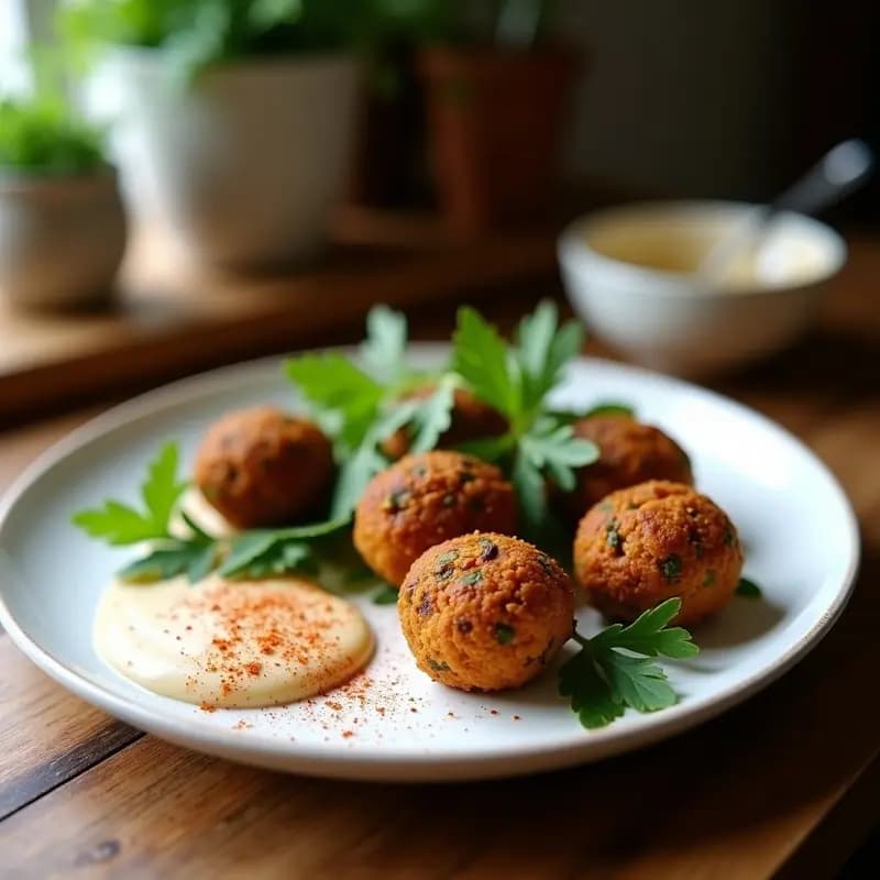 Bolitas de Falafel de Garbanzos Negros: Receta Vegana Crujiente en Airfryer con Tahini