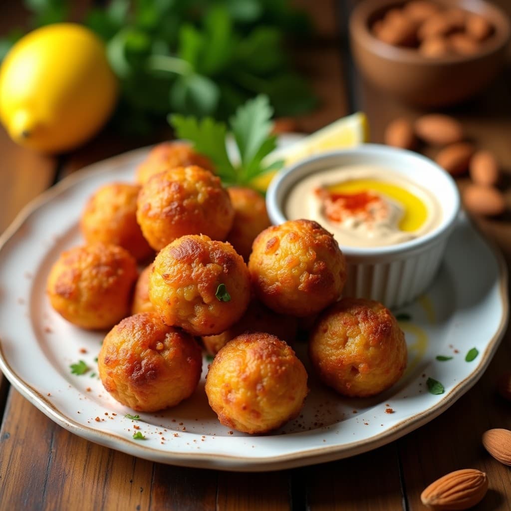 Bolitas de Garbanzo y Almendras con Especias Marroquíes: Snack proteico en Airfryer
