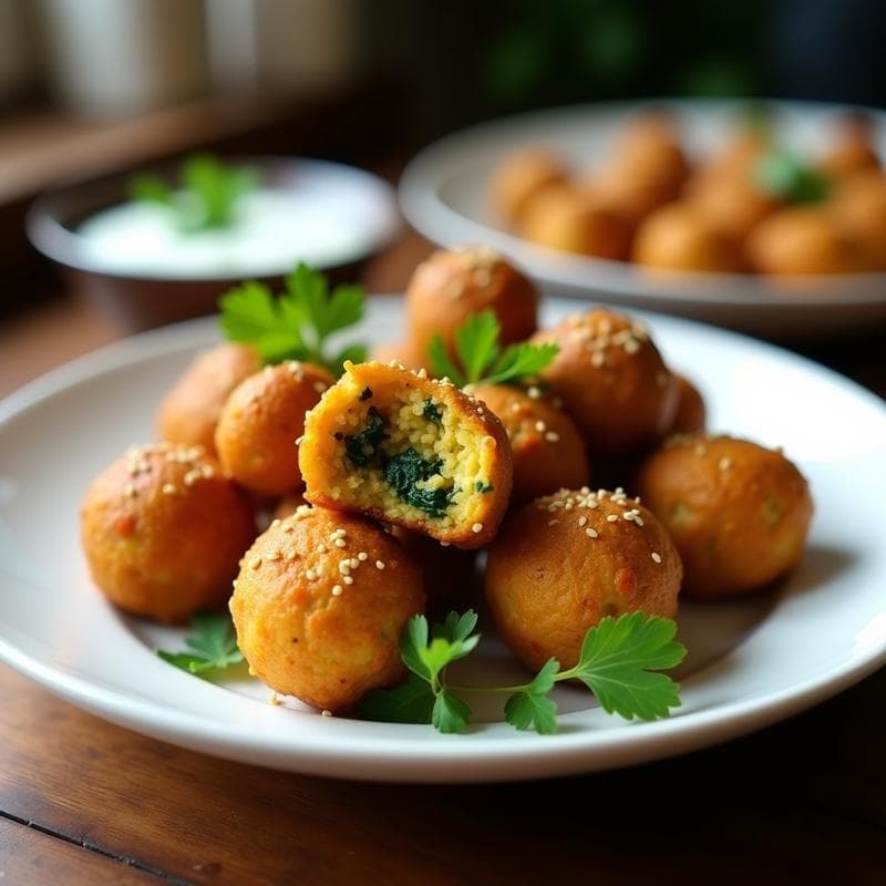 Bolitas de Garbanzo y Espinacas al Curry: Aperitivo Indio en Airfryer