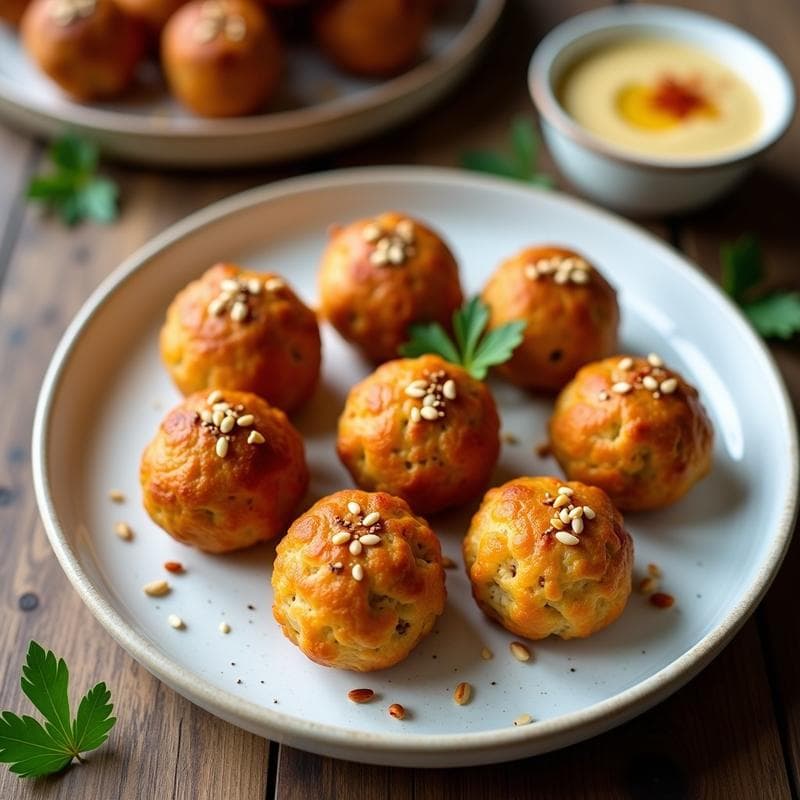 Bolitas de Garbanzo Tostado y Tahini: Aperitivo Crujiente Keto en Airfryer