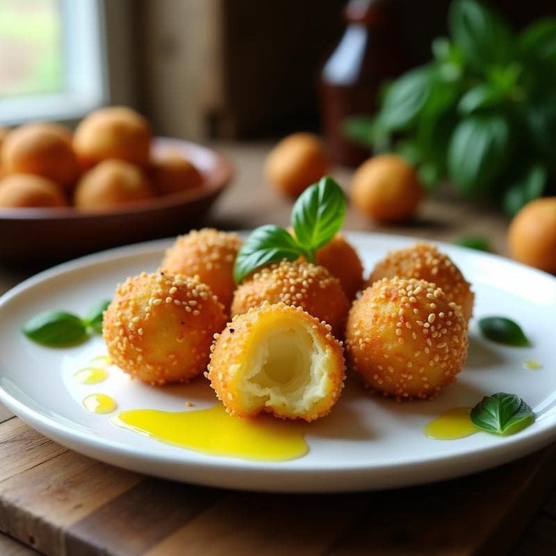 Bolitas de Queso Halloumi y Albahaca: Aperitivo Griego en Airfryer Sin Harina