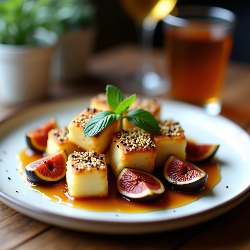 Bolitas de Queso Halloumi y Higos al Horno: Aperitivo Gourmet en Airfryer en 12 Minutos