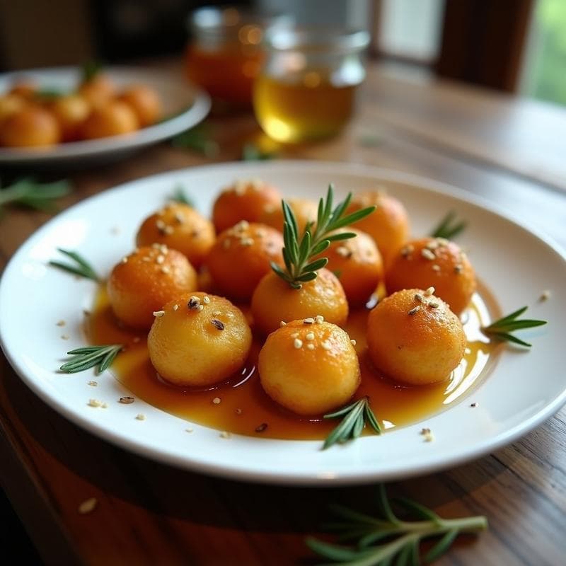 Bolitas de Queso Halloumi y Higos con Miel de Romero: Aperitivo Griego en 15 Minutos