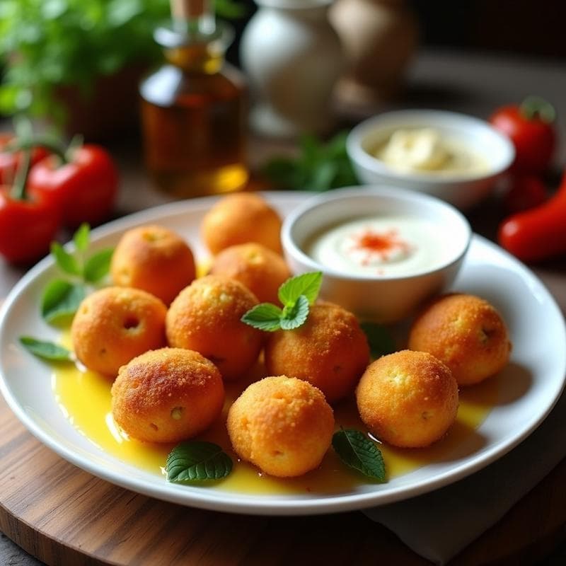Bolitas de Queso Halloumi y Pimientos Rojos: Entrante Chipriota en Airfryer