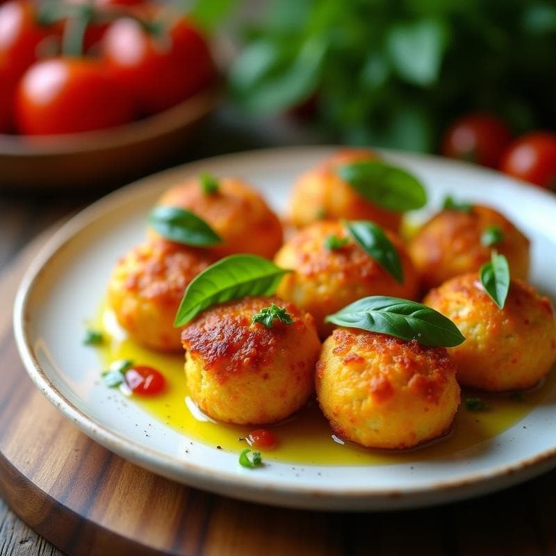 Bolitas de Queso Halloumi y Tomates Secos: Aperitivo Chipriota al Horno en 15 Minutos