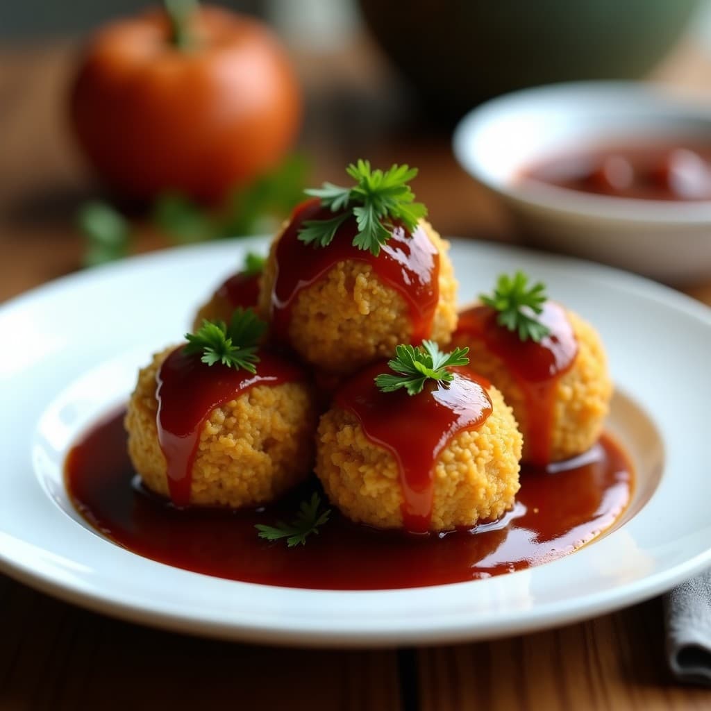 Bolitas de Jackfruit Desmenuzado con Salsa Barbacoa Vegana: Receta en Airfryer para Carnivoros Convertidos