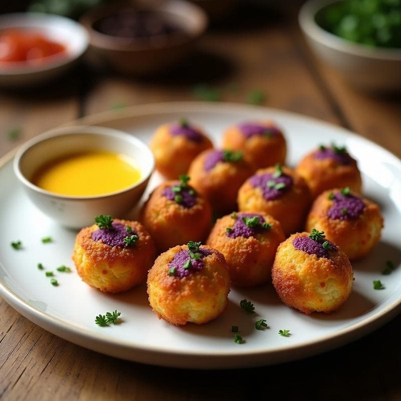 Bolitas de Maíz Morado y Queso Fresco: Snack Andino Crujiente en Airfryer