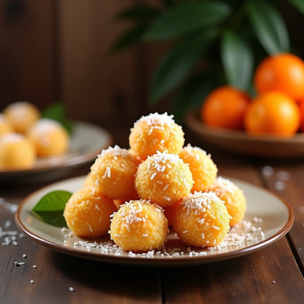 Bolitas de Mandarin y coco: Postre Chino Vegano y Sin Gluten en Airfryer