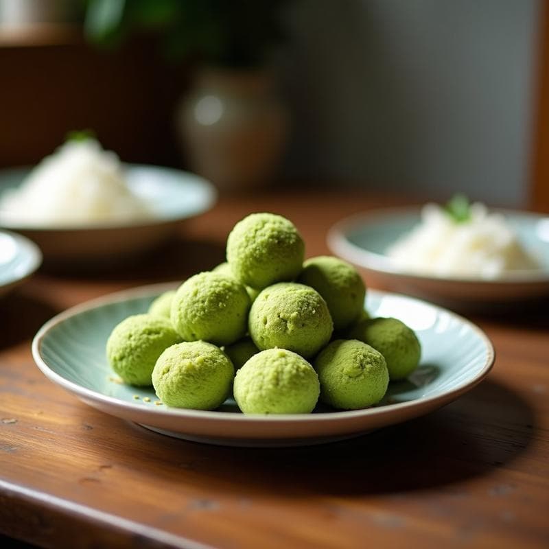 Bolitas de Matcha y Coco: Snack Energético Sin Azúcar con Antioxidantes