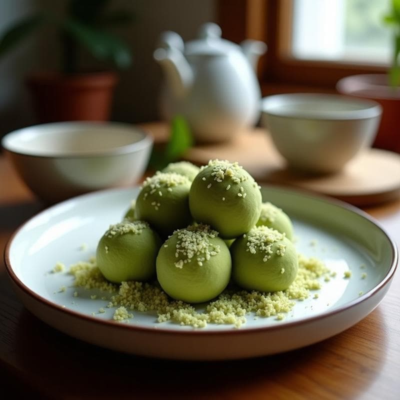 Bolitas de Matcha y Coco Rallado: Postre Keto Sin Horno y Energético