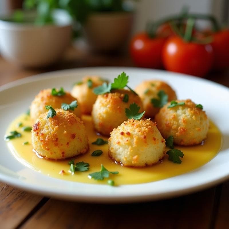 Bolitas de Melón Amargo y Queso Halloumi: Aperitivo Griega Crujiente en Airfryer
