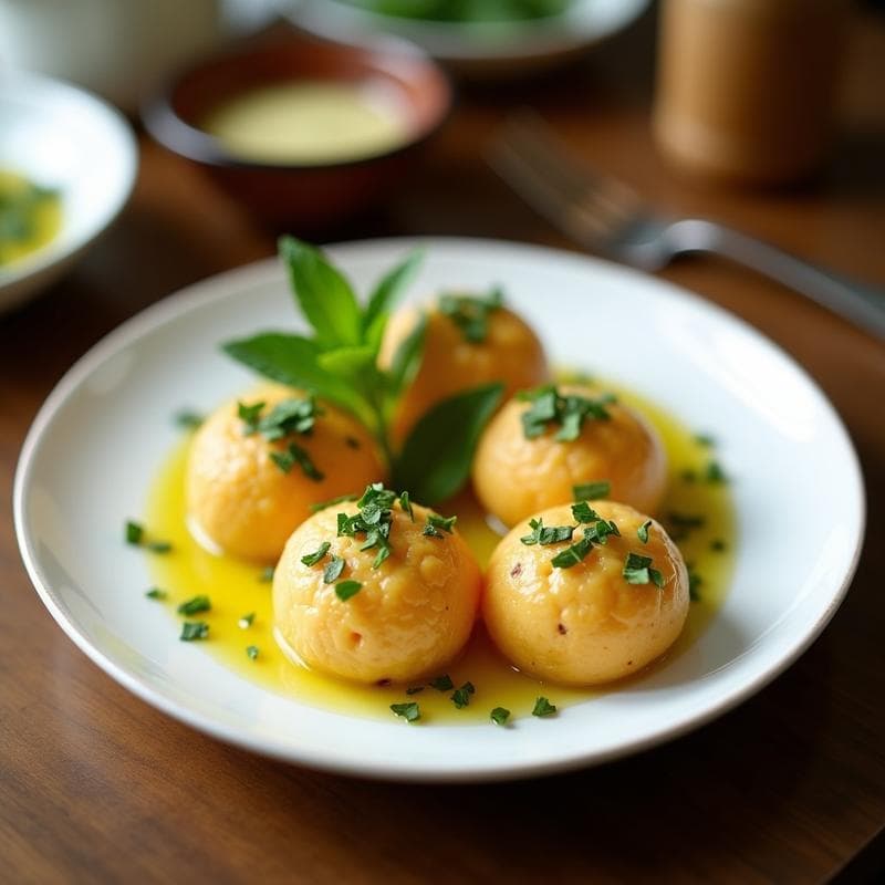 Bolitas de Melón y Queso Feta con Vinagreta de Mentas: Aperitivo Griego Veraniego