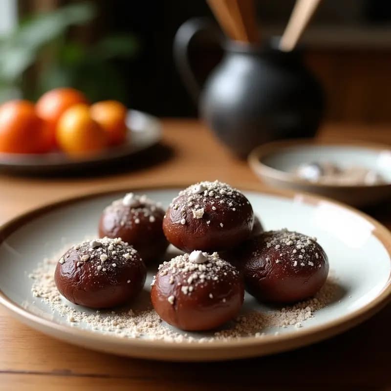 Bolitas de Mijo y Chocolate con Cohosh Negro: Postre Sin Gluten y Keto con Superalimentos