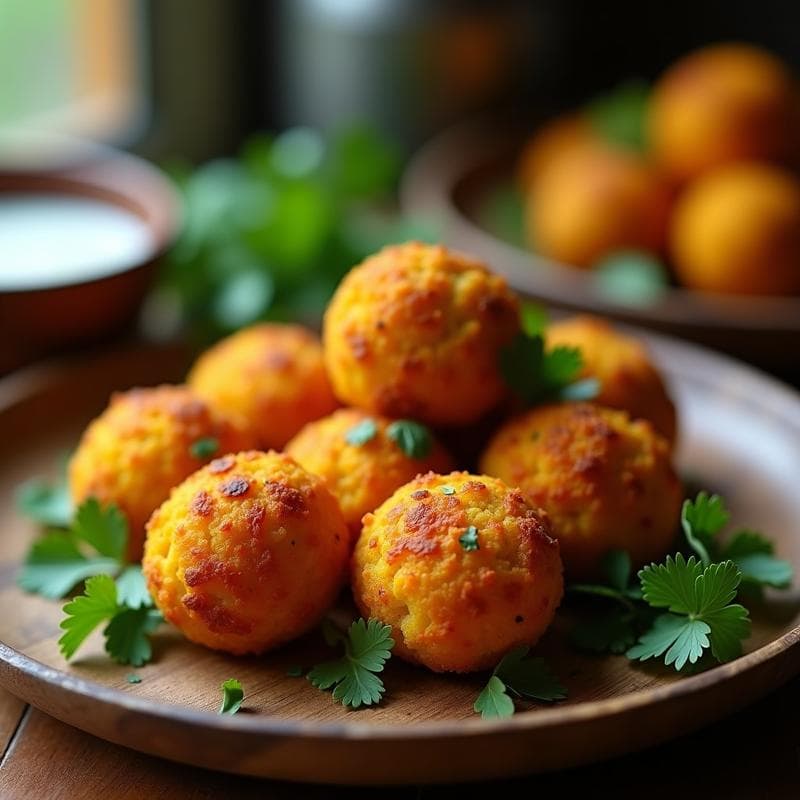 Bolitas de Ñame y Queso de Cúrcuma: Aperitivo Keto en Airfryer con Toque Afrodisíaco