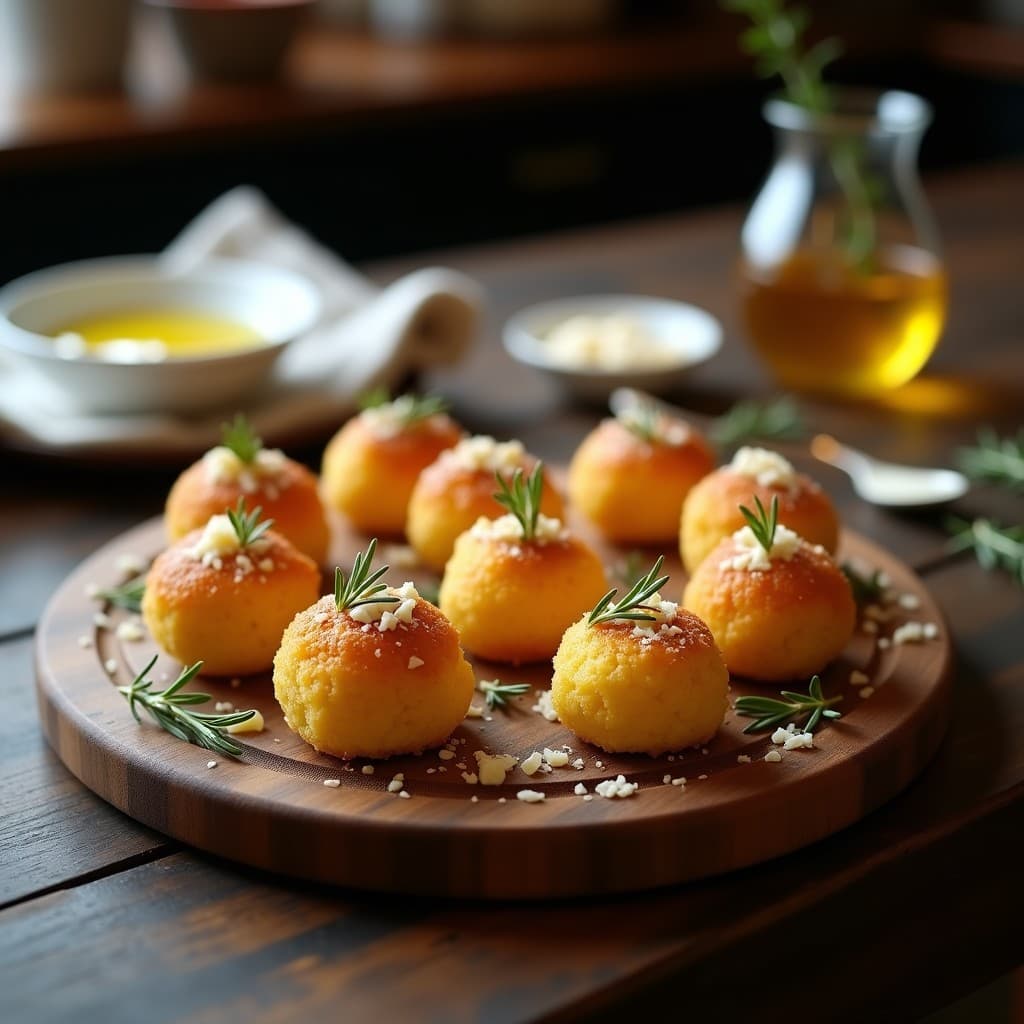 Bolitas de Polenta y Parmesano al Horno: Aperitivo Italiano Sin Gluten